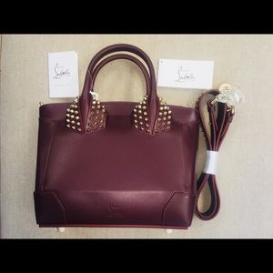 christian louboutin eloise burgundy leather bag